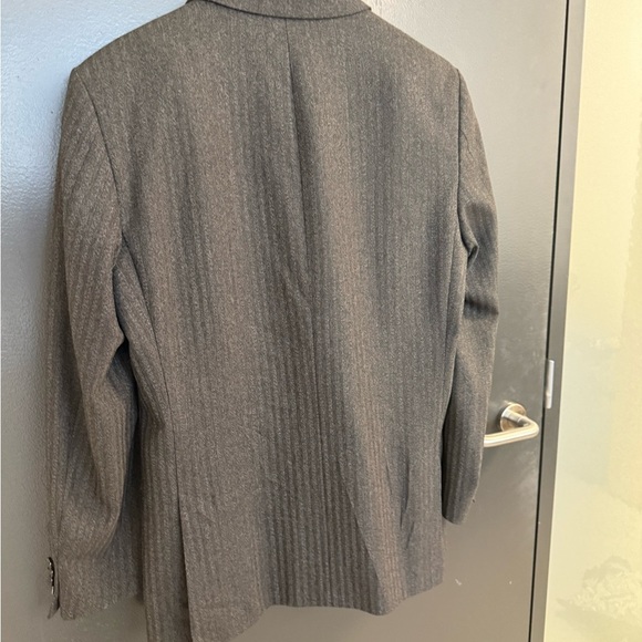 Strellson vintage size 42 (52 EURO) EUC pure wool Charcoal/brown Pinstripe Blaze - Picture 12 of 14